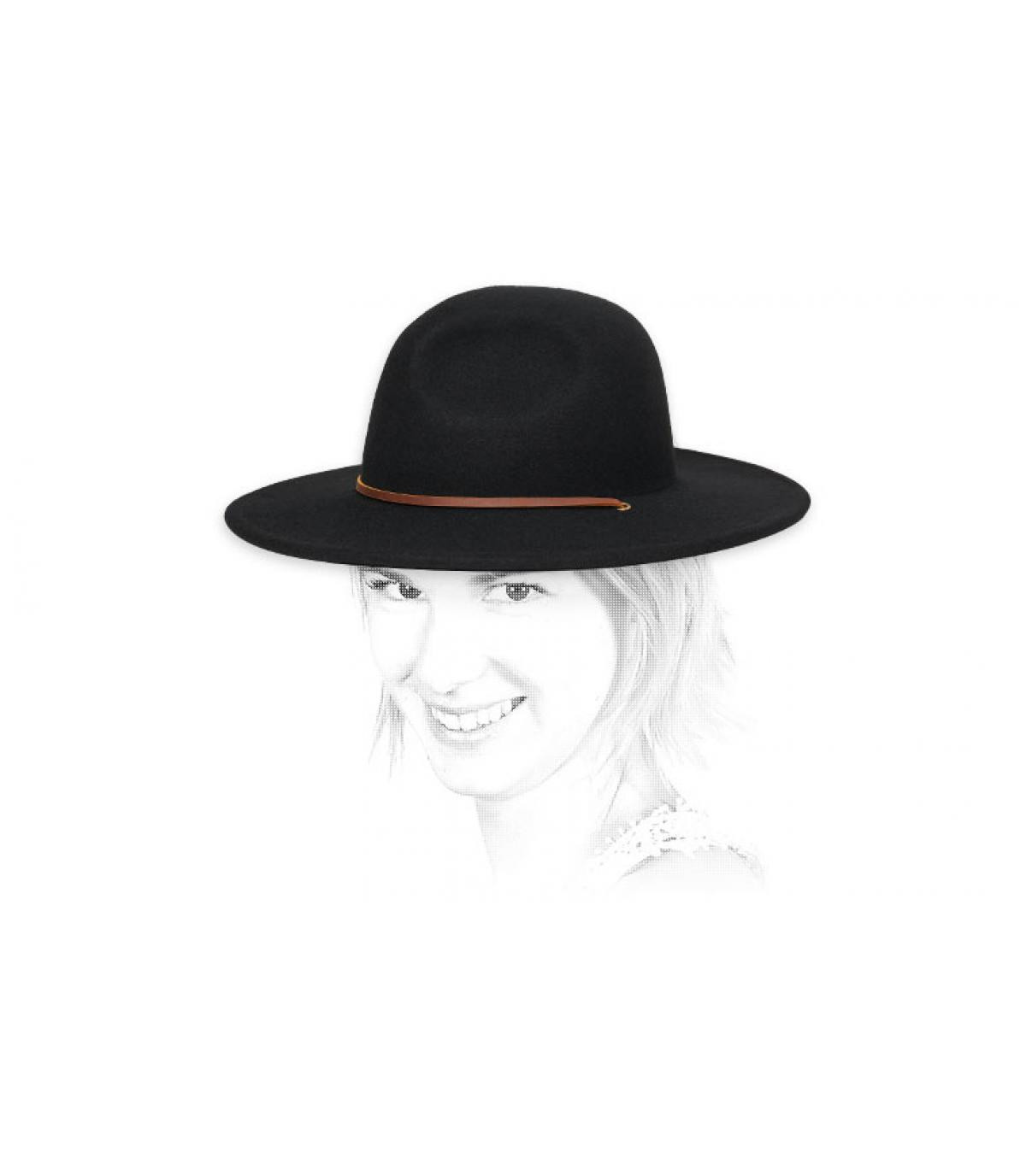 black felt hat women Tiller III black Wmn